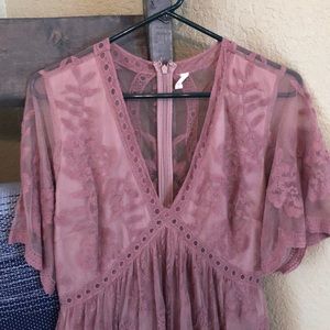 Pink Blush - Blush maxi lace maxi dress